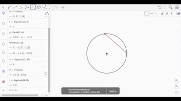 Circunferencia en GeoGebra