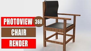 Solidworks Tutorial | PhotoView 360 Tutorial on a Wooden Chair Render | 3d Modeling Tutorial