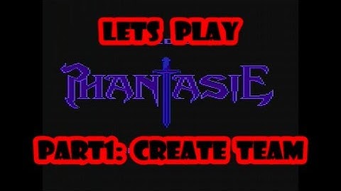 "Lets Play"  Phantasie for the Atari 8-bit Computers Part 1: Create Team