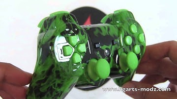 GREEN FLAMES PS3 - CUSTOM DESIGNS - PS3 Controllers | HG Arts Modz