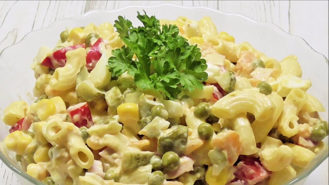 Nudelsalat Polnische Nudelsalat - YouTube