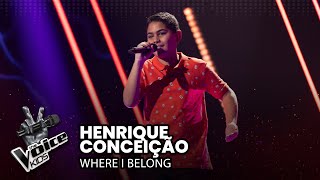 Henrique Conceição - "Where I Belong" | Provas Cegas | The Voice Kids Portugal 2024