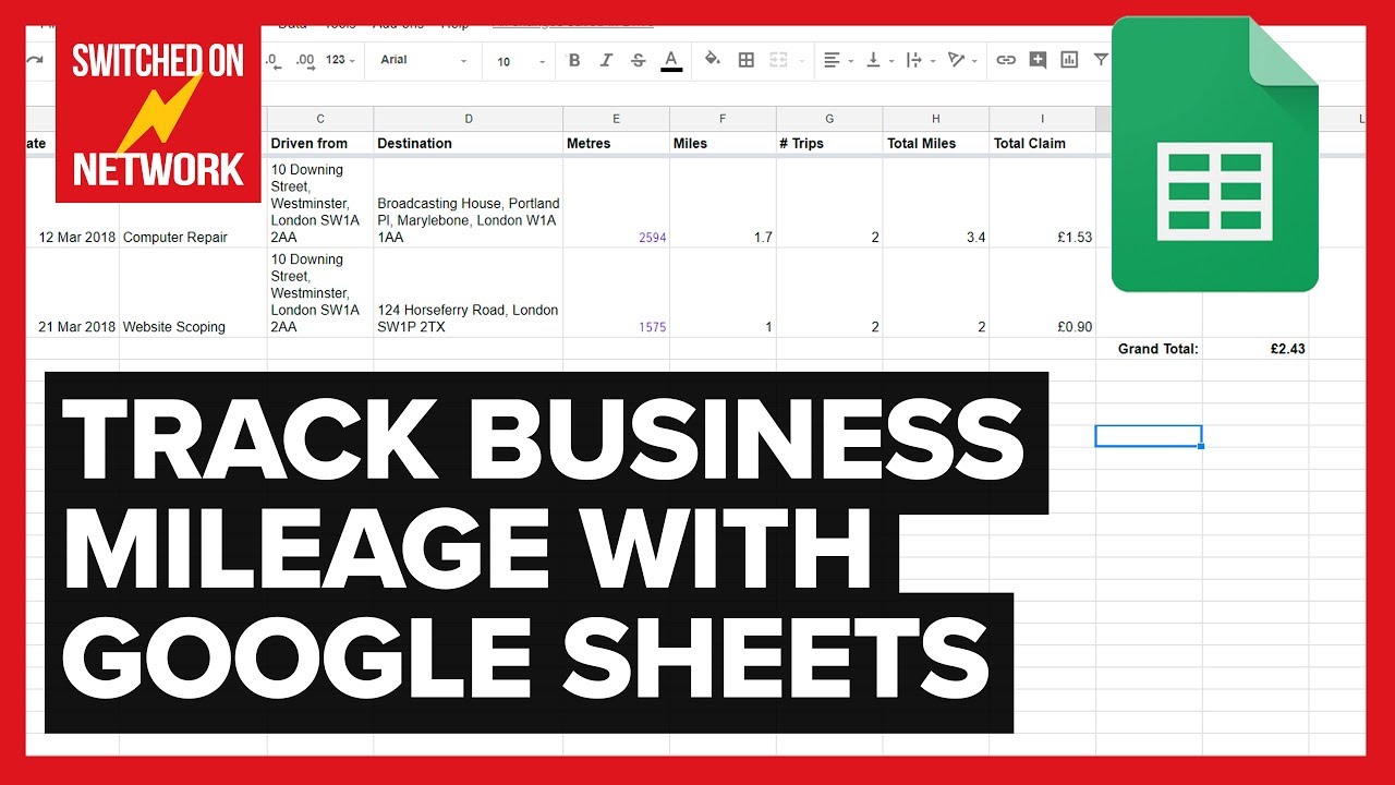 How To Make A Mileage Chart In Excel