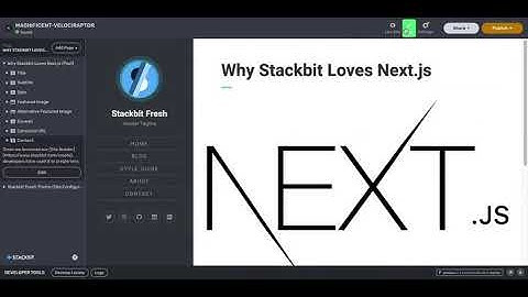 Stackbit Meets Next.js - Studio
