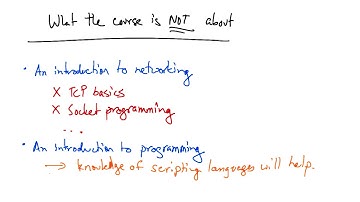 What the Course is NOT About - Georgia Tech - Network Implementation