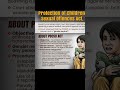 POCSO Act 2012,Child Rights UPSC,Child Protection Law India,Civil Services Exam,Indian Polity Acts