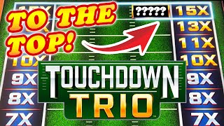 NEW NFL Touchdown Trio Slot! Made it to the TOP with 15x!  Double Pop Bonus at Circa Casino in Vegas