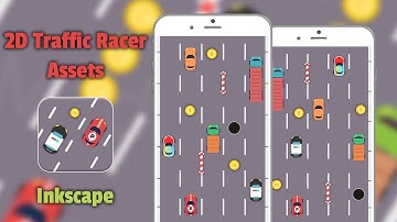 2D Traffic Racer Game Assets | Inkscape Tutorial