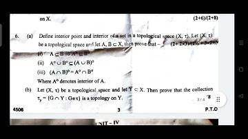 Real analysis and topology msc maths previous year 2022 paper