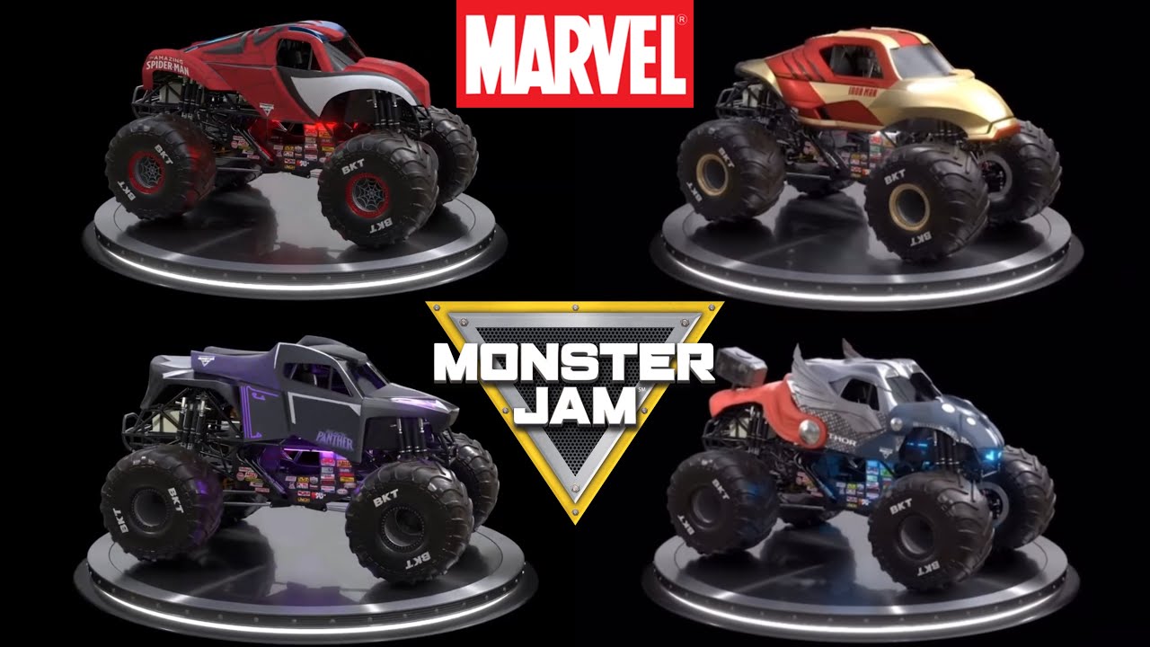 ALL 4 NEW MARVEL MONSTER JAM TRUCKS REVEALED FOR 2023 YouTube