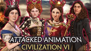 67 LEADERS ANIMATION & DIALOGUE QUOTE WHEN ATTACKED/DECLARED WAR  CIVILIZATION VI (SORT BY LEADER)