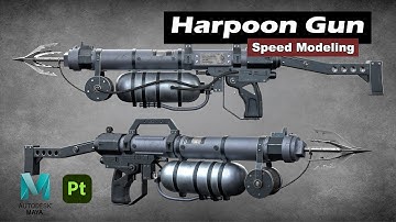 Harpoon Gun | Autodesk Maya + Substance 3D Painter