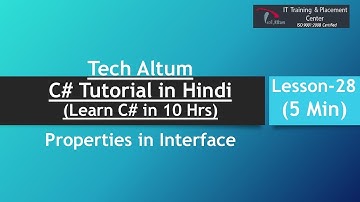 Properties in Interface | C# Tutorial in Hindi | Lesson - 28