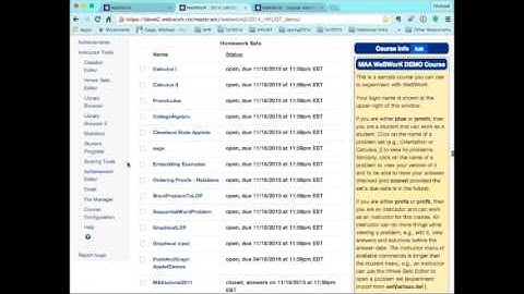 WeBWorK System Administration   Managing via Browser   AM1