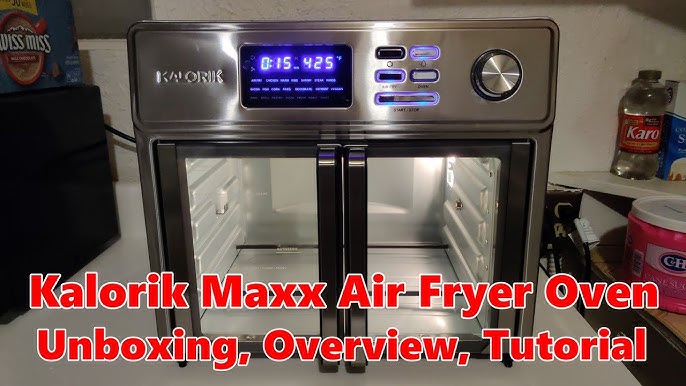 Kalorik 26 QT Digital Maxx Air Fryer Oven with 7 Accessories, Roaster,  Broiler, Rotisserie, Dehydrator, Oven, Toaster, Pizza Oven and Slow Cooker.