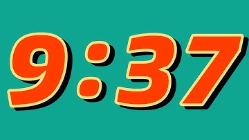 9 Minute and 37 Second Countdown Timer ⏰ | Bright green screen and huge numbers