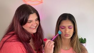 ASMR Sunset Eyes 🌅 Purple & Orange Eye Look Transformation | Soft Spoke Step by Step Tutorial screenshot 4