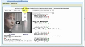 ASPxMenu display over Video