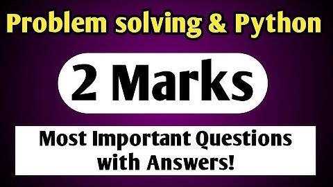 GE3151|Python|Important questions|Anna University|Semester 1|Important 2marks|Vincent Maths|