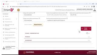Carga masiva de requerimientos en el Sistema Compranet