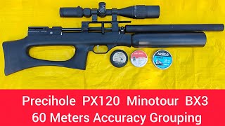 60 Meters Precihole Px120 Minotour Bx3 Accuracy Grouping