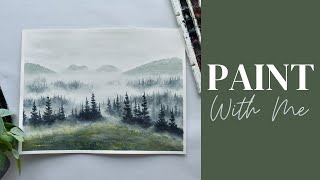 Foggy Forest Watercolor Process: Watch as this painting comes to life!