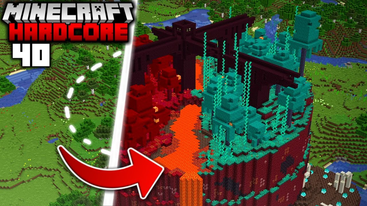 ⁣I Transformed the OVERWORLD into the NETHER in Minecraft Hardcore (#40)