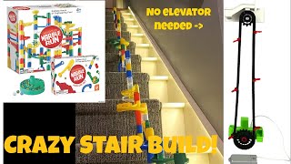 Mindblowing Mindwares Marble Run race set up-DOWN THE STAIRS! Satisfying sounds and look!