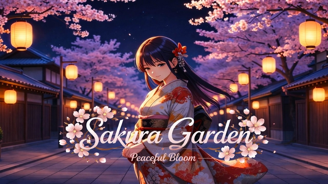 Gentle Blossom 🌸 Relaxing Japanese Music | Peaceful Biwa & Flute Instrumental for Study & Sleep