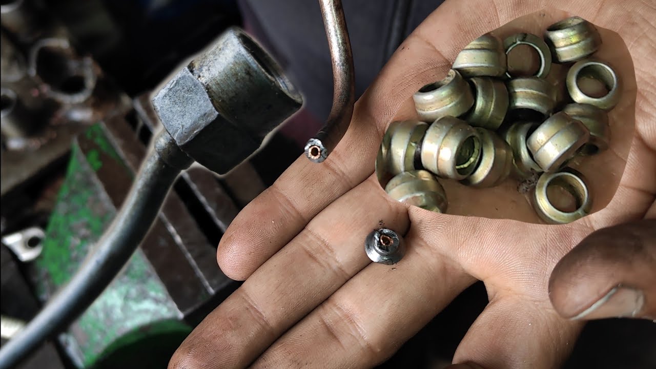 how to diesel engine injector pipe repair - YouTube