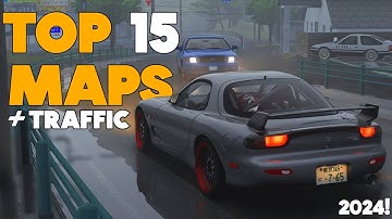 TOP 15 OPEN WORLD Maps with TRAFFIC for ASSETTO CORSA in 2024!