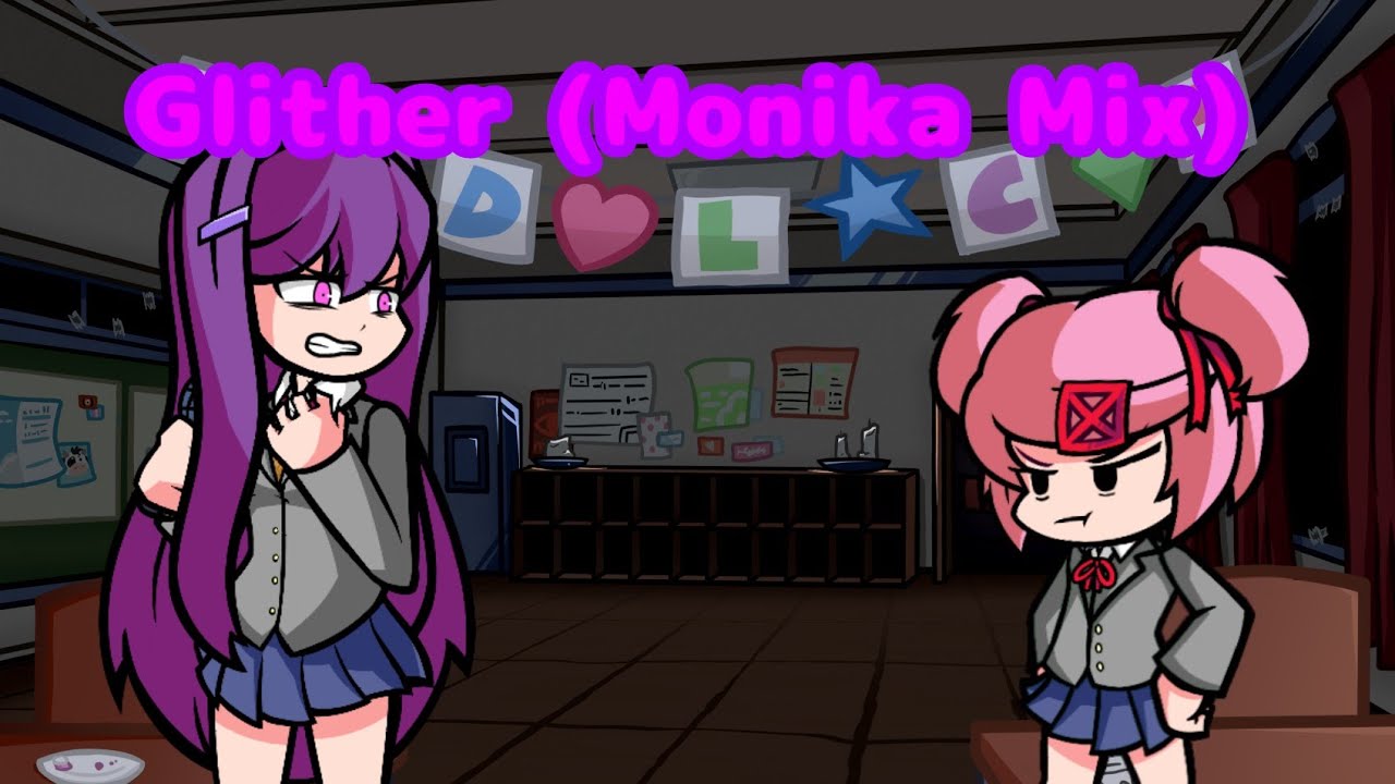 Glitcher (Monika Mix) But Yuri And Natsuki Sing It