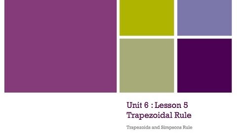 Unit 6_Lesson 5_Trapezoidal and Simpson