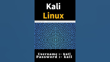 Default Username & Password in Kali ? #kali #linux #technology