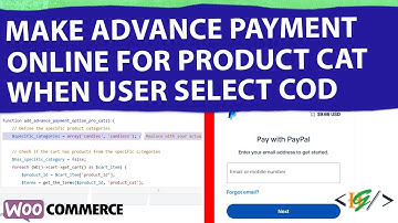 How to Add Advanced Payment Online for WooCommerce Product Categories | Cash on Delivery with PayPal