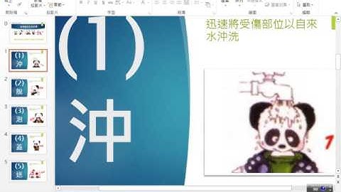 TQC Powerpoint 2013 201 燒燙傷急救步驟