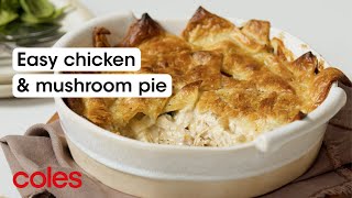 Easy chicken and mushroom pie