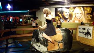Drunk girl on the bull