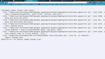 ImportError: No module named django.conf with google app engine and Khan Academy