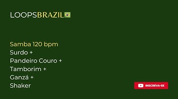 Samba 120 bpm - Surdo + Pandeiro Couro + Tamborim + Ganzá + Shaker