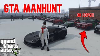 Fastest Car VS 30 Cops!! (GTA Manhunt) Wealth