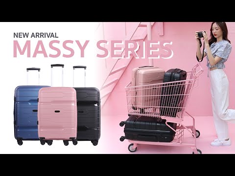 Massy Series กระเป๋าเดินทางรุ่นใหม่ล่าสุด วัสดุ PP 100% มาพร้อมซิปขยายข้างได้ น้ำหนักเบา l Tpartner