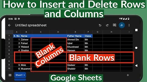 How to Insert and Delete Rows and Columns in Sheets on Mobile | How to Insert Rows in Google Sheets