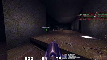 Quake 1/QuakeWorld: QuakeWorld FFA on map Bull of Heaven