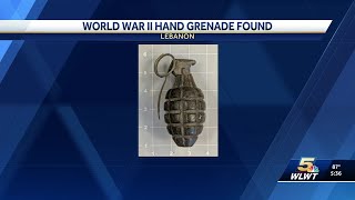 WWII hand grenade found, prompting response from bomb squad