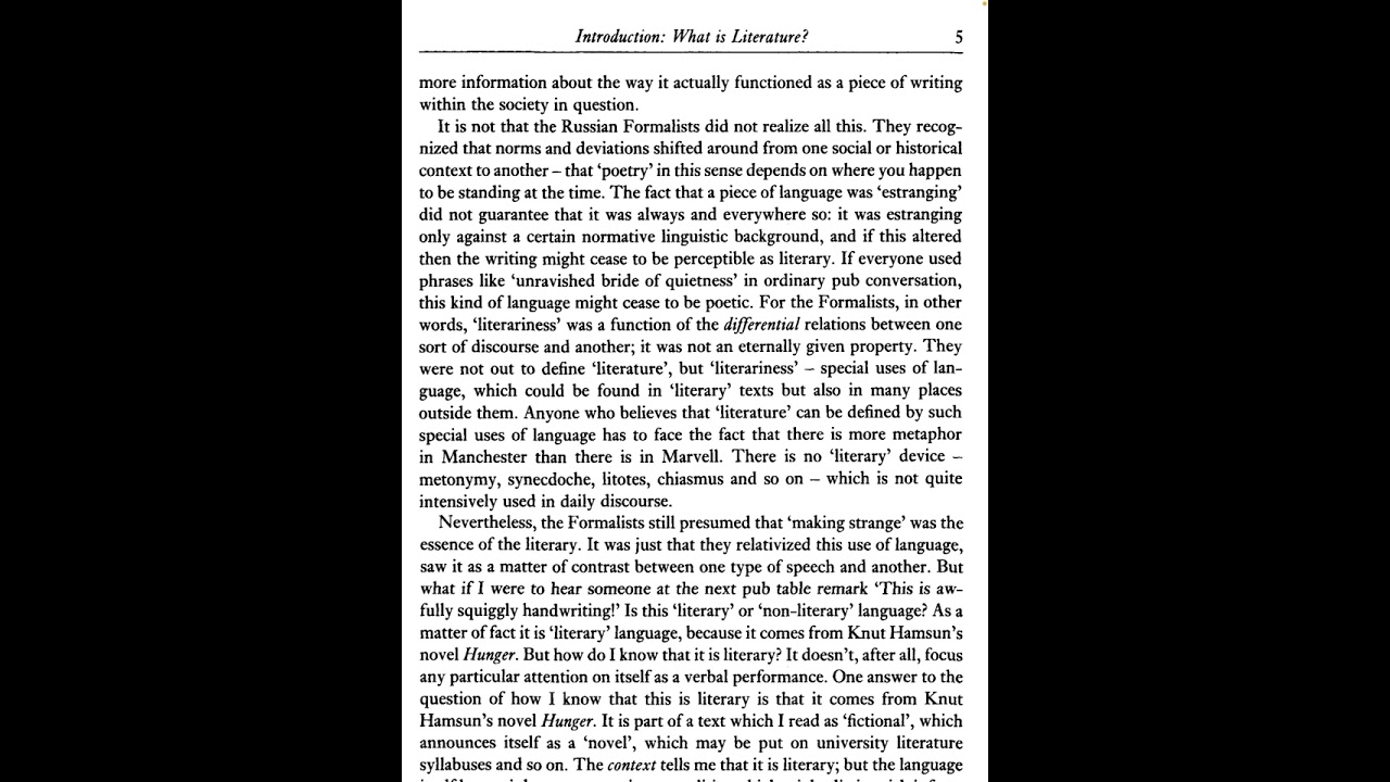 Audio - Terry Eagleton, “What is Literature?” (1983)