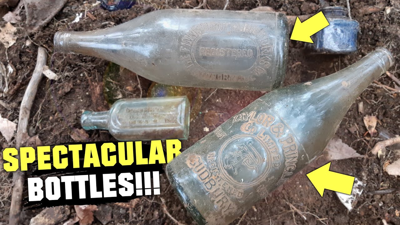 SPECTACTULAR ANTIQUE SODA BOTTLES DISCOVERED!!! Amazing Embossed Glass Uncovered After 110 Years!!