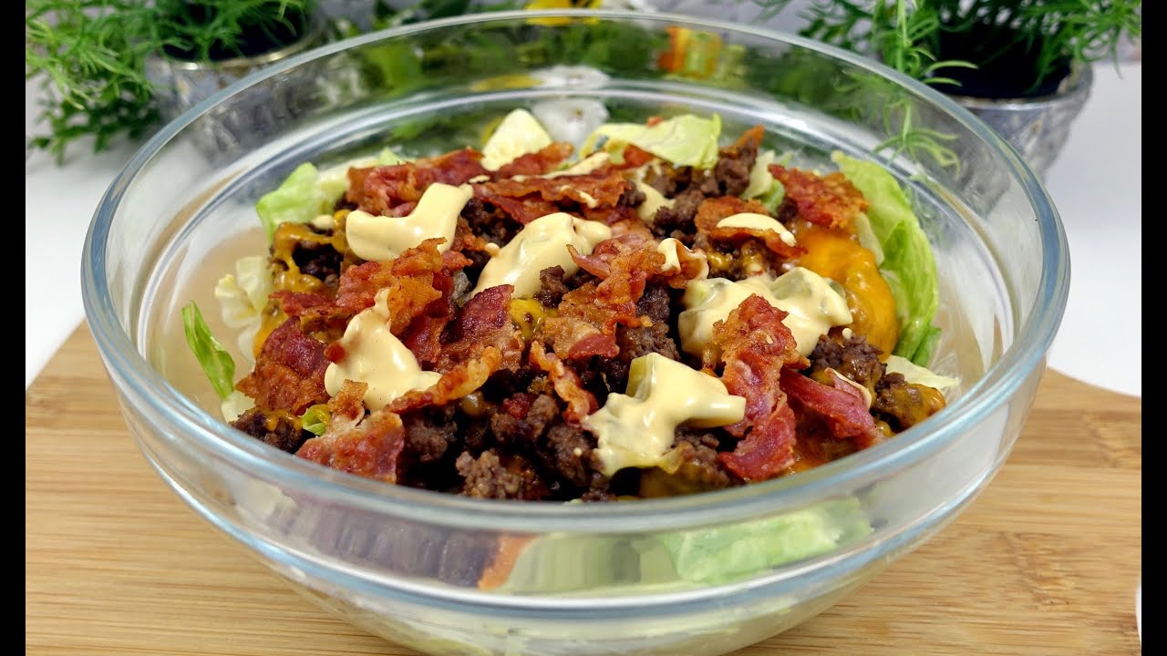 Low Carb Big Mac Salat Youtube