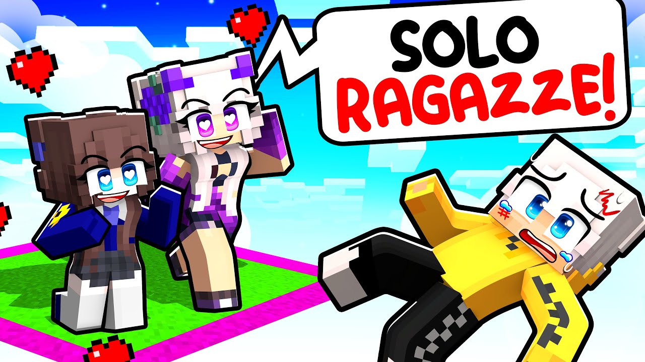 BLOCCATO su UN BLOCCO di SOLE RAGAZZE in Minecraft!