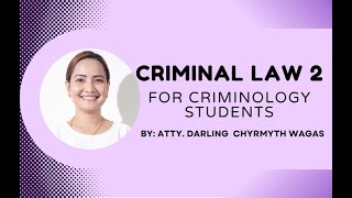 Criminal Law 2 for UV Criminology Students (Articles 114-121)